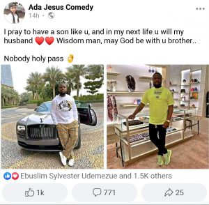 I pray to have a son like Hushpuppi 