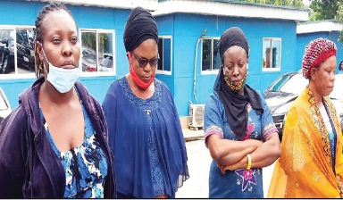 Four women sell newborn