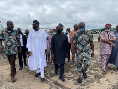 Ortom, Makinde In Delta For Burial Of Gov Okowa’s Father [PHOTO]