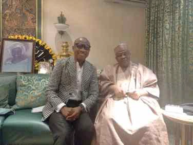 Steve Nwosu and Gen. Babangida during the interview