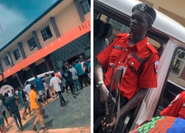 BREAKING: Sporadic Shooting As Students Lock EFCC Operatives In Their Hostel