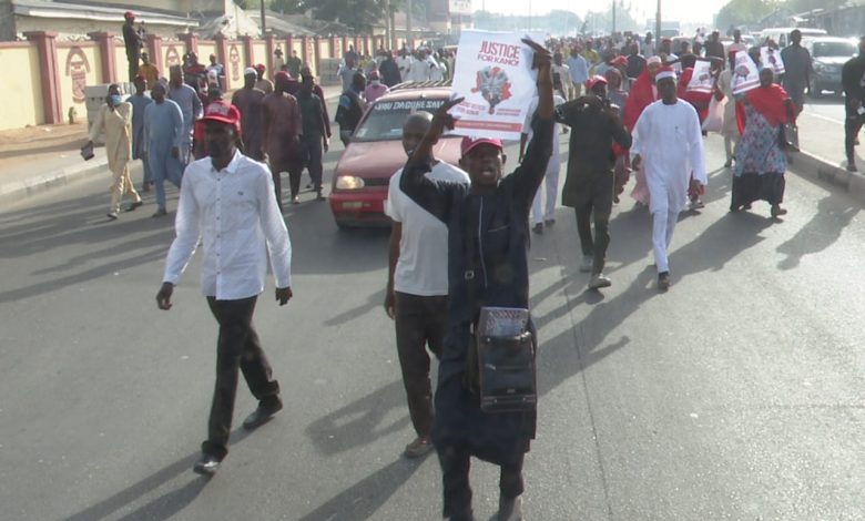 Tension: Teargas Fired As Protest Erupts In Kano Over Suspicious Judgment That Sacked Gov Yusuf