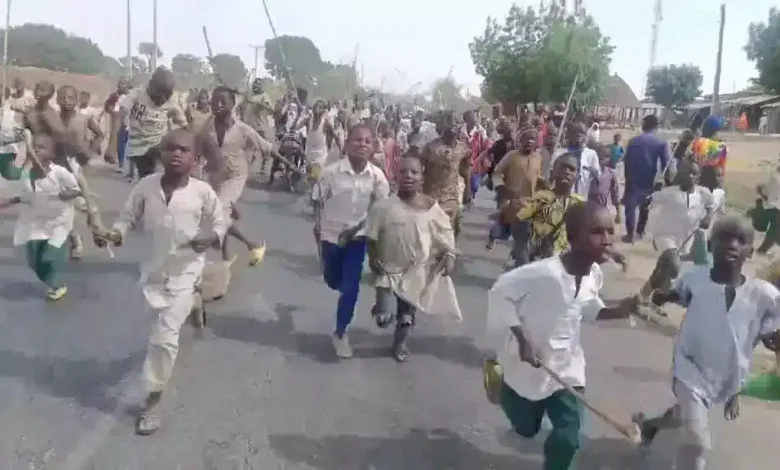 Concern Mounts As Angry Northern Children Hit The Street In Protest With Harmful Objects