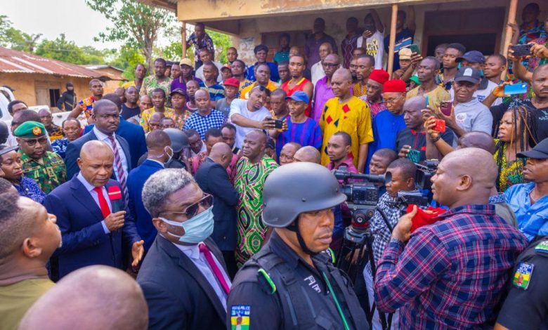 Enough Is Enough! Gov Mbah Angrily Storms Scene Where Fulani Herdsmen Killed Residents In Enugu (PHOTOS)