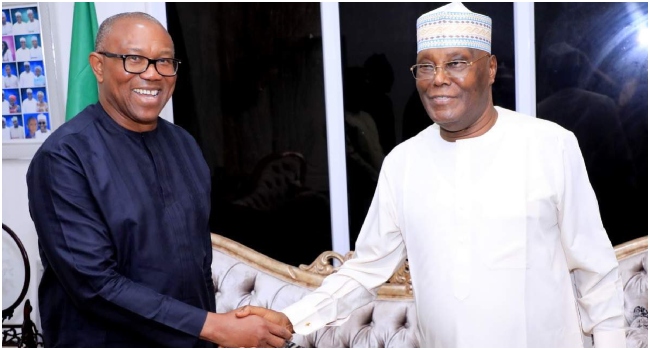 Peter Obi Meets With Atiku, Lamido, Saraki • Channels Television