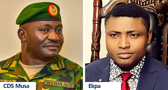 Tension As Defence Chief Vows That Ekpa Who Declared Himself IPOB Prime Minister Must Be Arrested, Dealt With