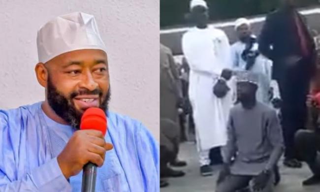 APC Governor Reacts After Viral Video Showed Him Ordering His Guard To Slap Man During Prayer