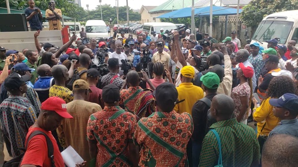 BREAKING: Labour Leaders Storm NLC HQ As Ajaero Goes To Police Over Terrorism Links