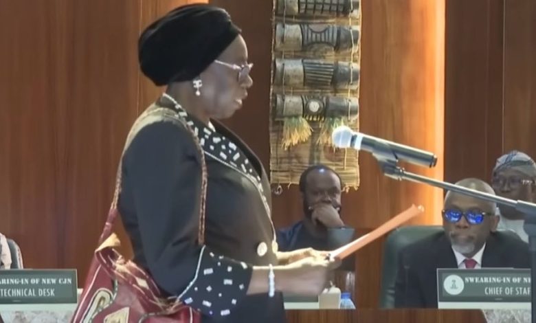 Seyi Tinubu’s Presence At CJN’s Swearing-In Event Sparks Mixed Reactions