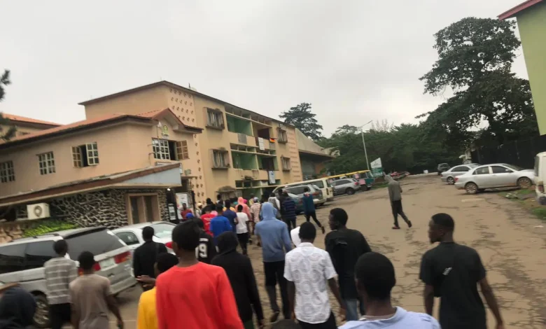 BREAKING: Tension In UI As Students Protest Hike In School Fees (PHOTOS)